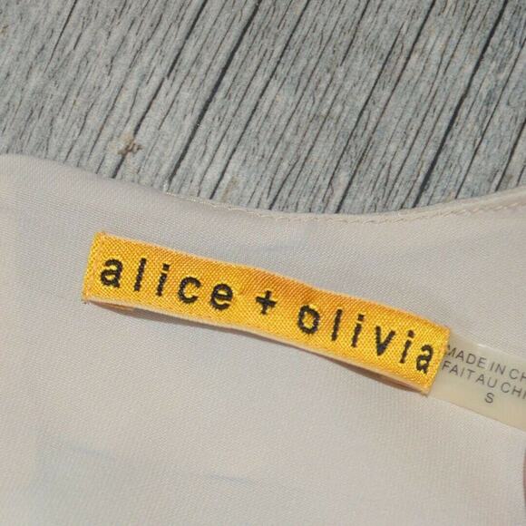 Alice + Olivia S Geometric Silk blend elastic waist midi dress caftan - Picture 6 of 7